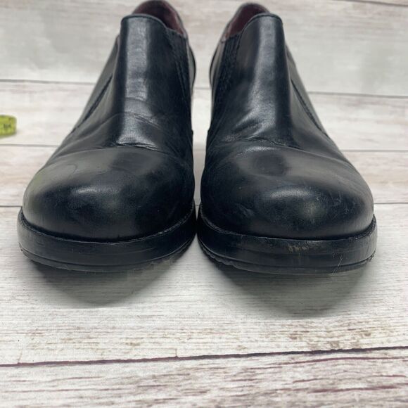 Dansko Womens Adrienne Ankle Bootie Size 40 Black Leather Block Heel Round Toe - Picture 6 of 13